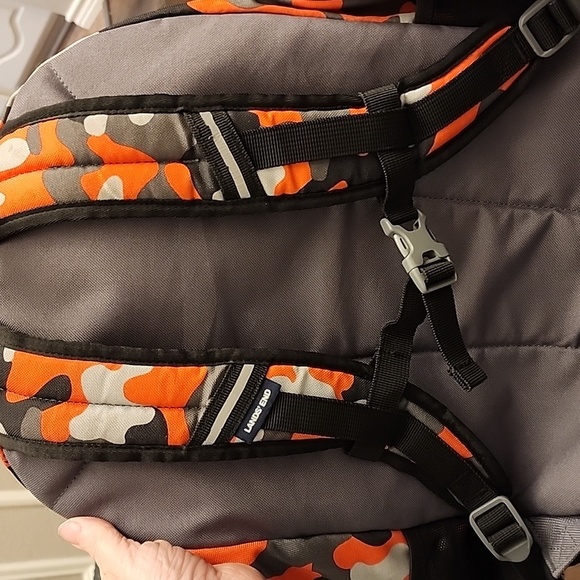 Lands End Kids Classmates Orange camo backpack Medium - Picture 3 of 7